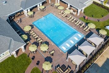 Aerial view of swimming pool